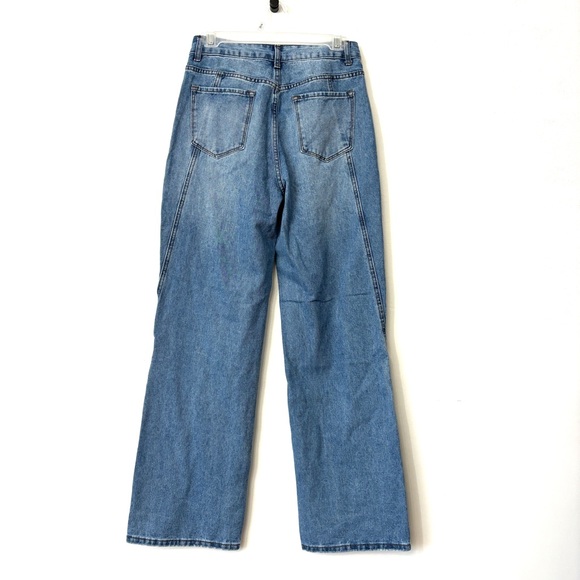 Commense Vintage High Waisted Straight Leg Jeans with Seam Details - Picture 8 of 11